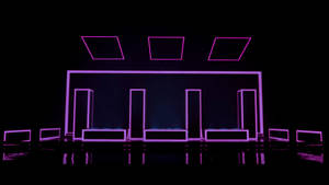 The 1975 Abstract Neon Light Stage Wallpaper