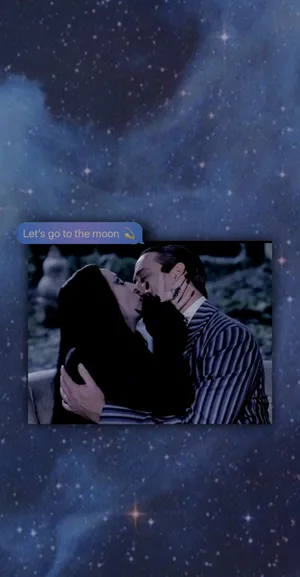 The Addams Family Couple Wallpaper