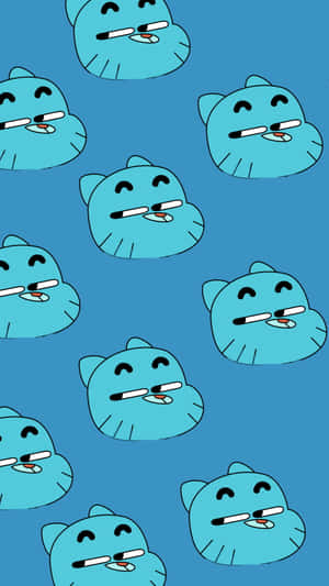 The Amazing World Of Gumball Characters In Action Wallpaper
