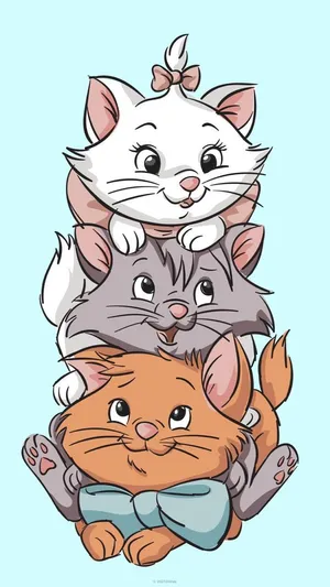 The Aristocats Kitten Tower Wallpaper