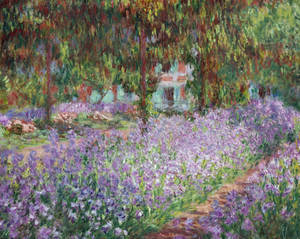 The Artist's Garden Impressionist Art Wallpaper