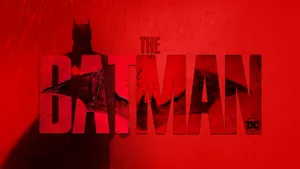 The Batman Red Typography Wallpaper