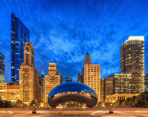 The Bean Chicago Blue Night Sky Wallpaper