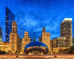 The Bean Chicago Blue Night Sky Wallpaper