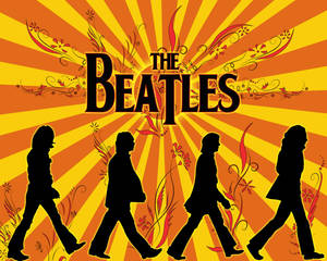 The Beatles Hippie Art Wallpaper