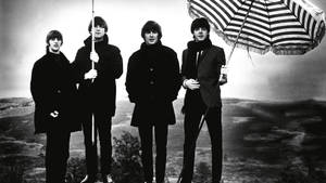 The Beatles In Monochrome Wallpaper