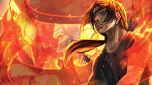 “the Beauty And Passion Of Anime Fire” Wallpaper