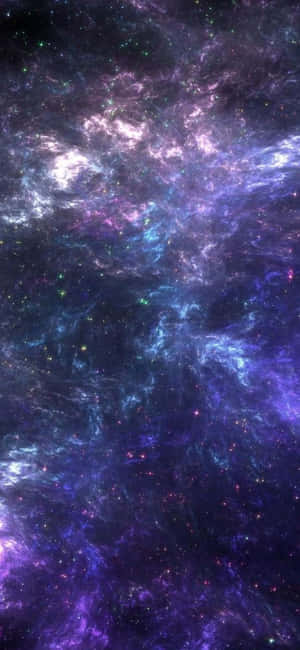 The Beauty Of Intergalactic Exploration Lies In The Infinite Possibilities Represented By The Blue Galaxy Iphone. Wallpaper