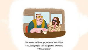 The Big Lebowski 1998 The Dude Walter Cartoon Art Wallpaper