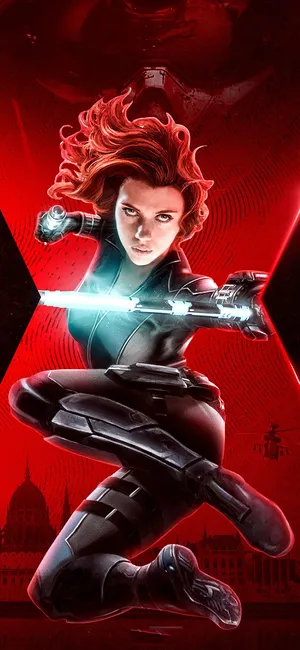 The Black Widow Iphone - A Powerful, Stylish And Alluring Device Wallpaper