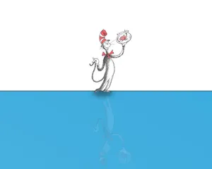 The Cat In The Hat By Dr. Seuss Cool Illustration Wallpaper