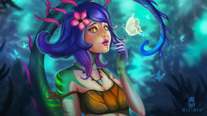 The Curious Chameleon Neeko Lol Wallpaper