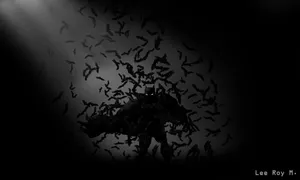 The Dark Knight Bats Fan Art Wallpaper