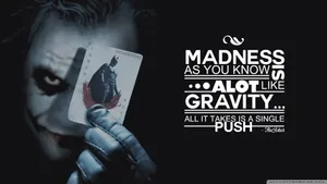 The Dark Knight Joker Quote Wallpaper