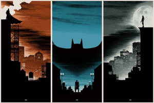 The Dark Knight Trilogy Digital Art Collage Wallpaper