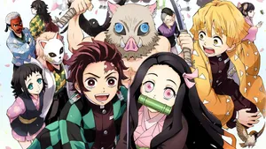 The Demon Slayer Group – Determined And Fearless Wallpaper
