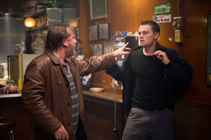 The Departed Leonardo Dicaprio Confrontation Wallpaper