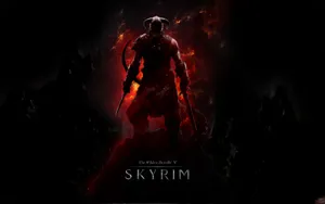 The Dovakhiin, Dragonborn Warrior Ready For Battle Wallpaper