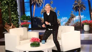 The Ellen Show Host Happy Dance Wallpaper