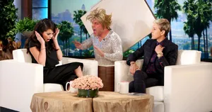 The Ellen Show Pranking Selena Gomez Wallpaper
