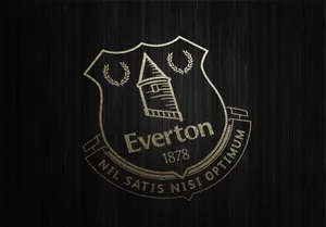 The Emblem Of Everton Football Club In Black Wallpaper