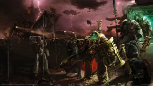The Epic Battle Between The Eldar And Chaos Begins. Wallpaper