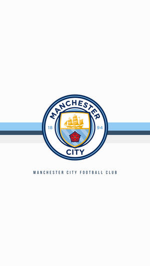 The Famous Logo Of Manchester City Football Club Wallpaper