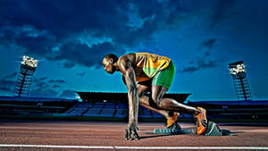 The Fastest Man Alive, Usain Bolt, Wins Yet Another Olympic Race Wallpaper