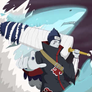The Fearsome Kisame Hoshigaki Unleashes A Powerful Water-style Jutsu. Wallpaper