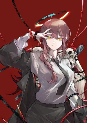 The Fierce Makima From Chainsaw Man Wallpaper