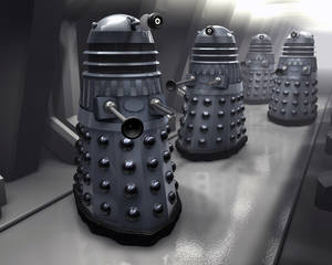 The Final Showdown - The Doctor Vs The Daleks Wallpaper