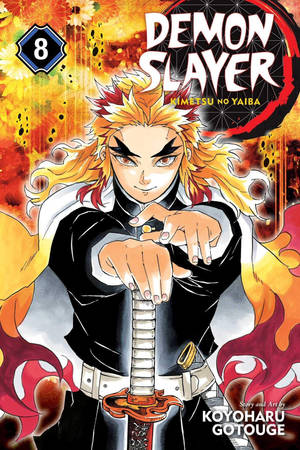 The Flame Hashira Rengoku Manga Cover Wallpaper