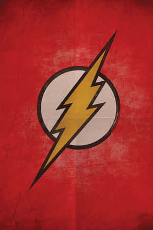The Flash Logo Red Background Wallpaper