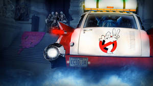 The Ghostbusters Put Their Ecto-1 To The Test In The Streets Of New York Wallpaper