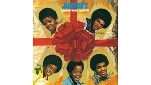 The Iconic Jackson 5 Celebrating Christmas In 1970 Album Cover Wallpaper