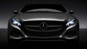 The Iconic Mercedes Black Sleek Design Wallpaper