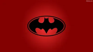 The Iconic Red Batman Logo Wallpaper