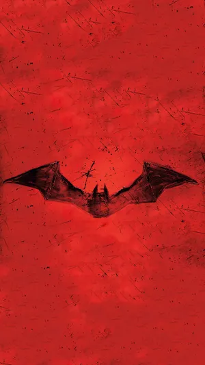 The Iconic Red Batman Logo Wallpaper