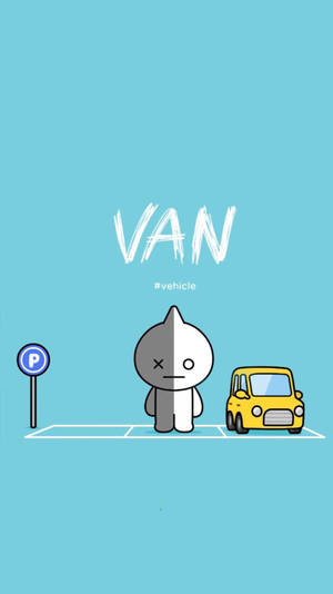 The Iconic Van Bt21 Cruising On Its Journey! Wallpaper