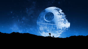 The Imperial Death Star Looms Over The Galaxy. Wallpaper