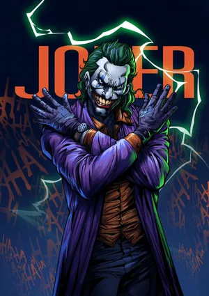 The Joker In All His Chaotic Glory Wallpaper