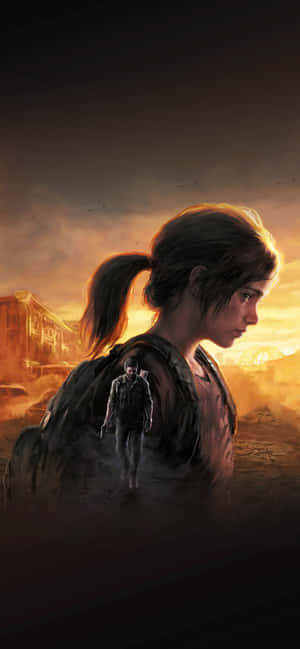 The Lastof Us Duo Sunset Backdrop Wallpaper