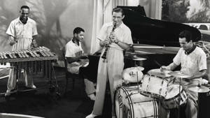 The Legendary Benny Goodman Quartet In Their Prime Wallpaper