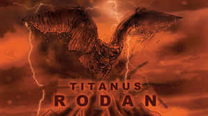 The Legendary Rodan Soars Above The Clouds Wallpaper