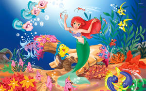 The Little Mermaid And Friends Wallpaper