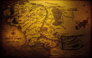 The Lord Of The Rings World Map Wallpaper