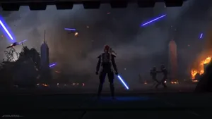 The Mandalorian Star Wars Battle Wallpaper