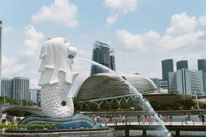 The Merlion Of Singapore Wallpaper