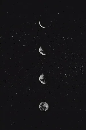 The Moon Different Phases Iphone Wallpaper