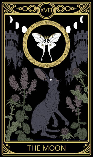 The Moon Tarot Card Wallpaper